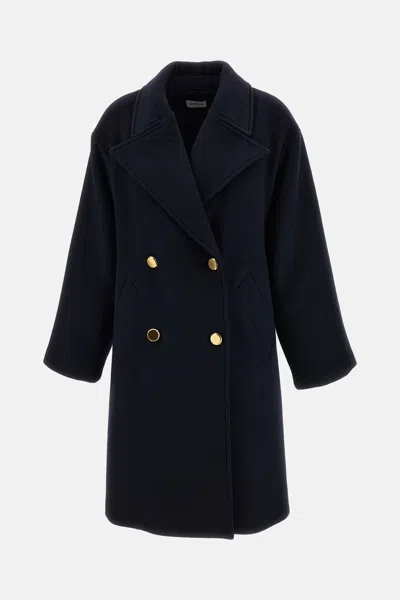 P.a.r.o.s.h Long Wool Coat In Blue