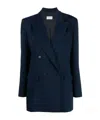 P.a.r.o.s.h Double-breasted Jacket Buttoned Cuffs In Blue