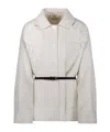 P.a.r.o.s.h Long-sleeve Collared Jacket In White