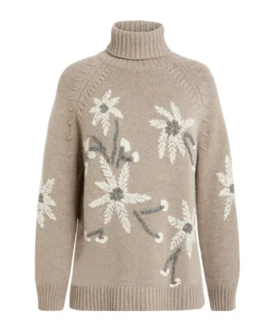 P.a.r.o.s.h Long-sleeve High-neck Top In Neutral