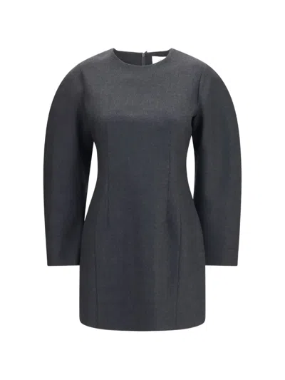 P.a.r.o.s.h Parosh P. A.r. O.s. H. Long-sleeved Wool Mini Sheath Dress In Black