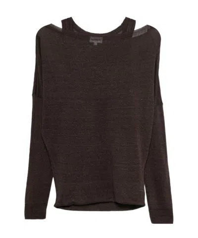 P.A.R.O.S.H COLD-SHOULDER LAYERED-EFFECT TOP