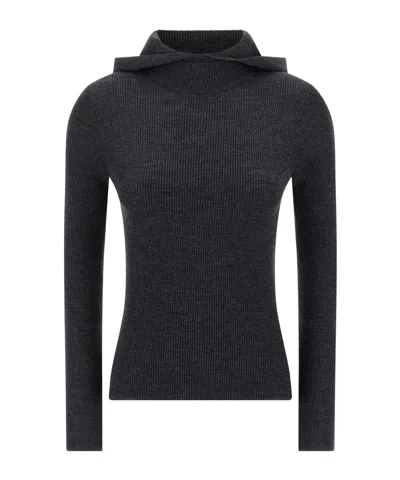 P.a.r.o.s.h Long-sleeved Hooded Sweater In Gray