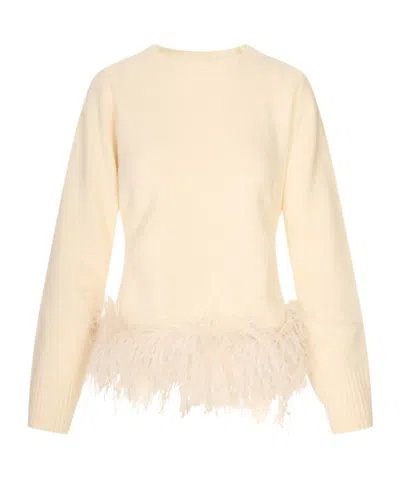 P.a.r.o.s.h Long-sleeved Knitted Pullover In Neutral