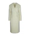 P.a.r.o.s.h Butter Double-breasted Coat In White