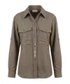 P.a.r.o.s.h Houndstooth-pattern Shirt In Gray