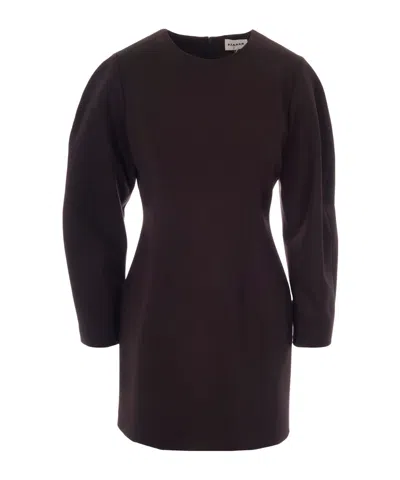 P.a.r.o.s.h Long-sleeved Short Skirt In Brown