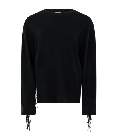P.a.r.o.s.h Fringe-detail Sweater In Black