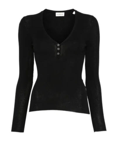 P.a.r.o.s.h Long-sleeved T-shirt In Black