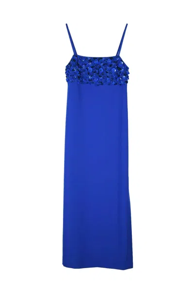 P.a.r.o.s.h Longuette Sheath Dress - Royal Blue