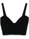 P.a.r.o.s.h Loos Crop Top In Black