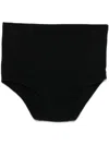 P.a.r.o.s.h Stretch Waistband Ribbed Trim Shorts In Blau