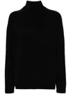 P.a.r.o.s.h Parosh Navy Blue Roll Neck Sweater In 013 Black