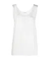 P.a.r.o.s.h Loose-fit Silk Sleeveless Top In White