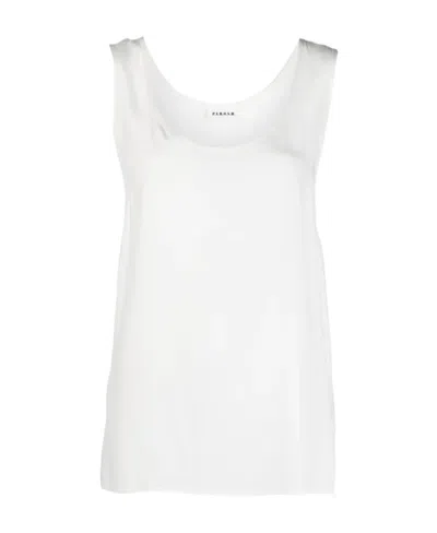 P.a.r.o.s.h Loose-fit Silk Sleeveless Top In White