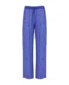 P.a.r.o.s.h . Wide-leg Trousers With Shimmering Sequin Detailing In Blue