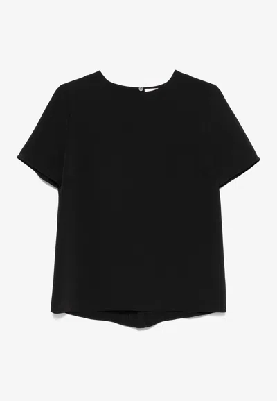 P.A.R.O.S.H LOW-HIGH CREWNECK BLOUSE