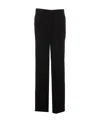 P.a.r.o.s.h Elasticated-waistband Straight-leg Trousers In Black