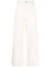 P.a.r.o.s.h Multiple-pockets High-waisted Trousers In Nero