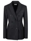 P.a.r.o.s.h Notched-lapels Double-breasted Blazer In Anthracite