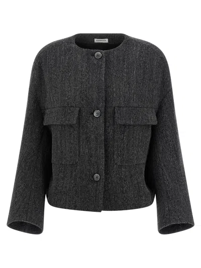 P.A.R.O.S.H LOWOLF PUFFER JACKETS GRAY
