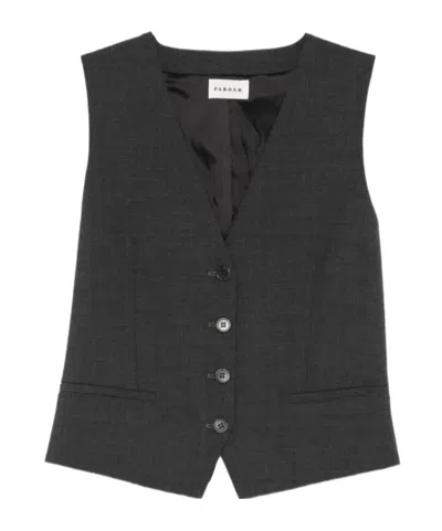 P.a.r.o.s.h Lu Buttoned Waistcoat In Gray
