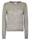 P.a.r.o.s.h Grey Mohair Crew-neck Sweater In Gray