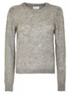 P.a.r.o.s.h Grey Mohair Crew-neck Sweater In Gray