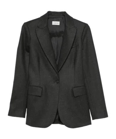 P.a.r.o.s.h Ludy Single-breasted Notched-lapels Blazer In Antracite