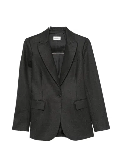 P.a.r.o.s.h Ludy Single-breasted Notched-lapels Blazer In Gray