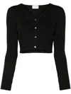 P.a.r.o.s.h Parosh Knitted Cropped Sweater In Black