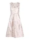 P.a.r.o.s.h Brocade-effect Patterned-jacquard Dress In Nude & Neutrals