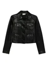 P.a.r.o.s.h Macio Flap-pocket Leather Jacket In Black