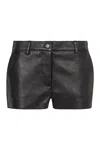 P.a.r.o.s.h Parosh Maciock Leather Shorts In Black