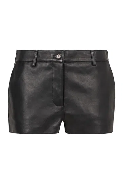 P.a.r.o.s.h . Maciock Leather Shorts