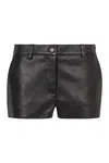 P.a.r.o.s.h Parosh Maciock Leather Shorts In Black
