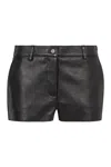P.a.r.o.s.h Parosh Maciock Leather Shorts In Black