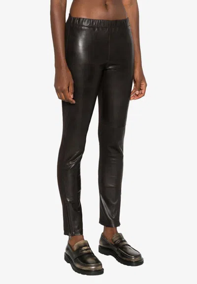 P.A.R.O.S.H MACIOCK PANELED LEATHER LEGGINGS