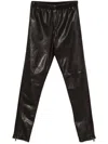 P.a.r.o.s.h Dark Brown Maciock Panelled Leggings In Testa Di Moro