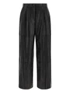 P.a.r.o.s.h Maciock25w Panelled Leather Trousers In Black