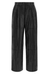 P.a.r.o.s.h Maciock25w Panelled Leather Trousers In Black