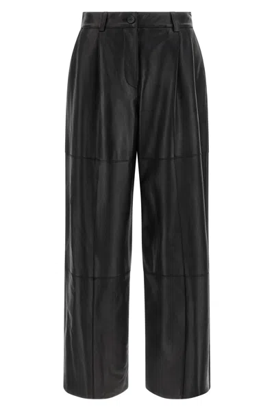 P.A.R.O.S.H MACIOCK25W PANELLED LEATHER TROUSERS