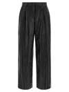 P.a.r.o.s.h Maciock25w Panelled Leather Trousers In Brown
