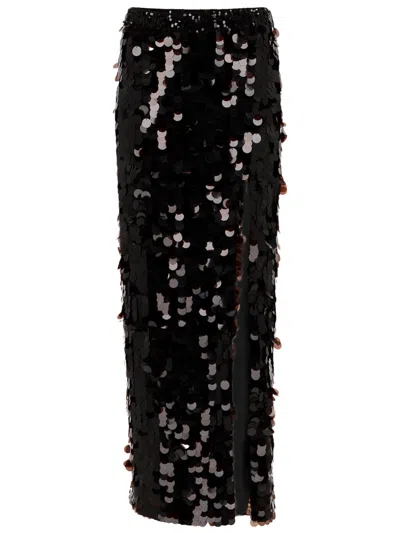P.a.r.o.s.h . Macro Sequin Skirt In Brown