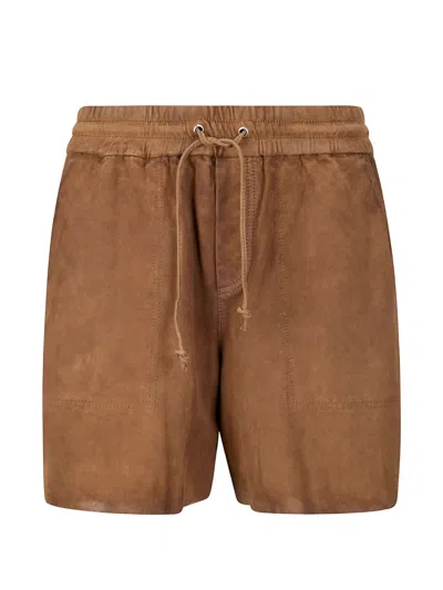 P.a.r.o.s.h Mafra Drawstring Shorts In Brown