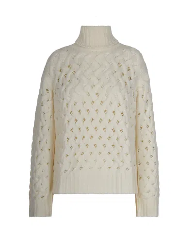 P.A.R.O.S.H MAGLIA A TRECCE PANNA