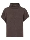 P.a.r.o.s.h . Lacoon Wool Turtleneck Sweater In Brown