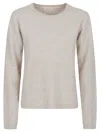 P.a.r.o.s.h Parosh Relaxed-fit Crewneck Sweater In Luxurious Raccoon Fur In White