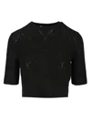 P.a.r.o.s.h Maglia Manica Corta Knitwear Black In Black