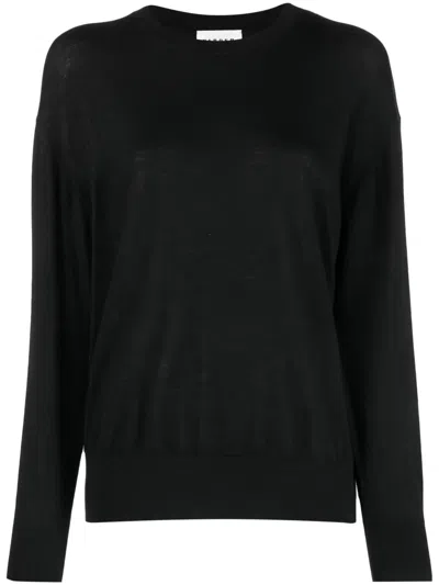 P.a.r.o.s.h Maglia Round-neck Fine-ribbed Jumper In Black